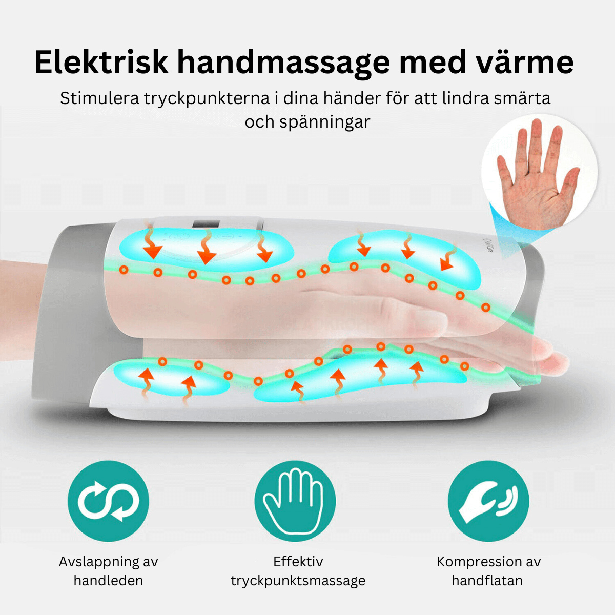 Elektrisk handmassage med värme - Swedenrehabs